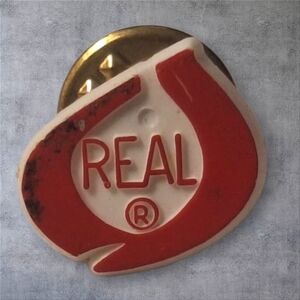 Dairy Milk "REAL" Red and White Enamel Pin